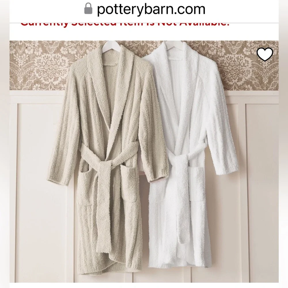 Pottery Barn Cozy Ribbed Robe - Picture 2 of 5